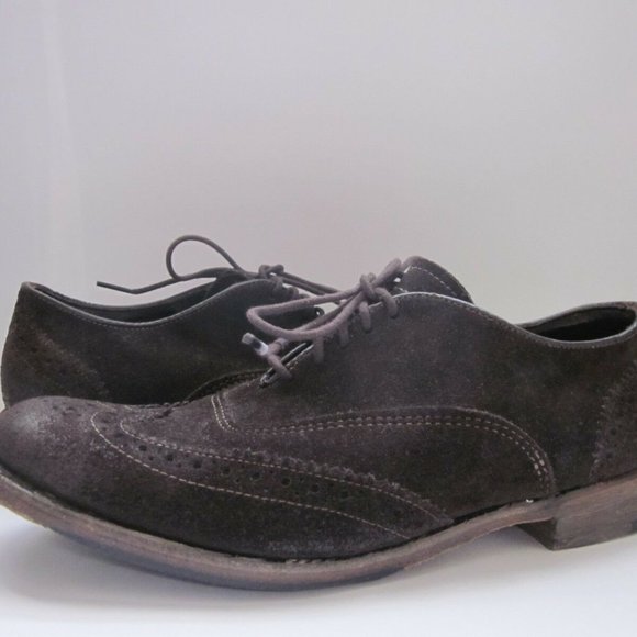 Vintage Langdon New Brogue Chocolate Suede Oxfords main image 6